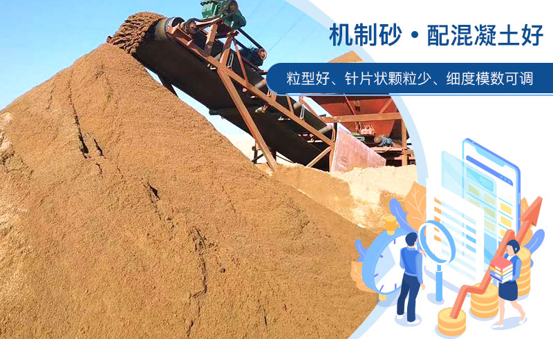 機制砂和河沙哪個配混凝土好？成套制砂設備多少錢？